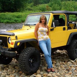 Jeep girly by the river