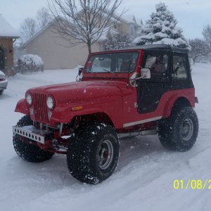 playing in the snow