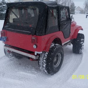 playing in the snow